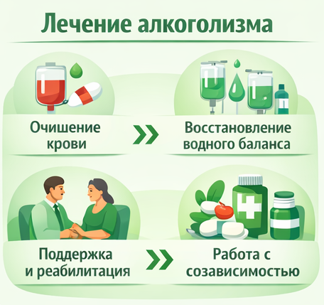 лечение алкоголизма в Асбесте этапы